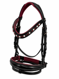 Aurelia Hanoverian Bridle - Burgundy